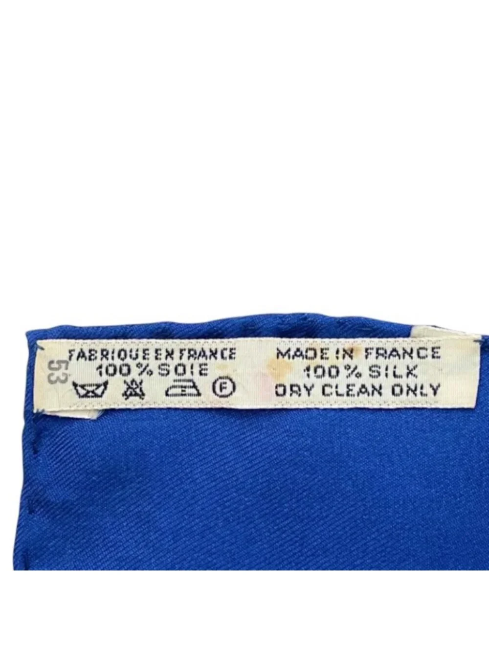 Hermes Carre 90 Plumes Scarf Silk Blue Feather Pattern